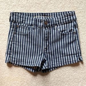 American Eagle barely worn jean striped shorts
